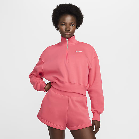 Pink nike zipper on sale